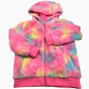 Tucker + Tate Kids’ Multicolor Faux Fur Hooded Jacket Size S – New Without Tags